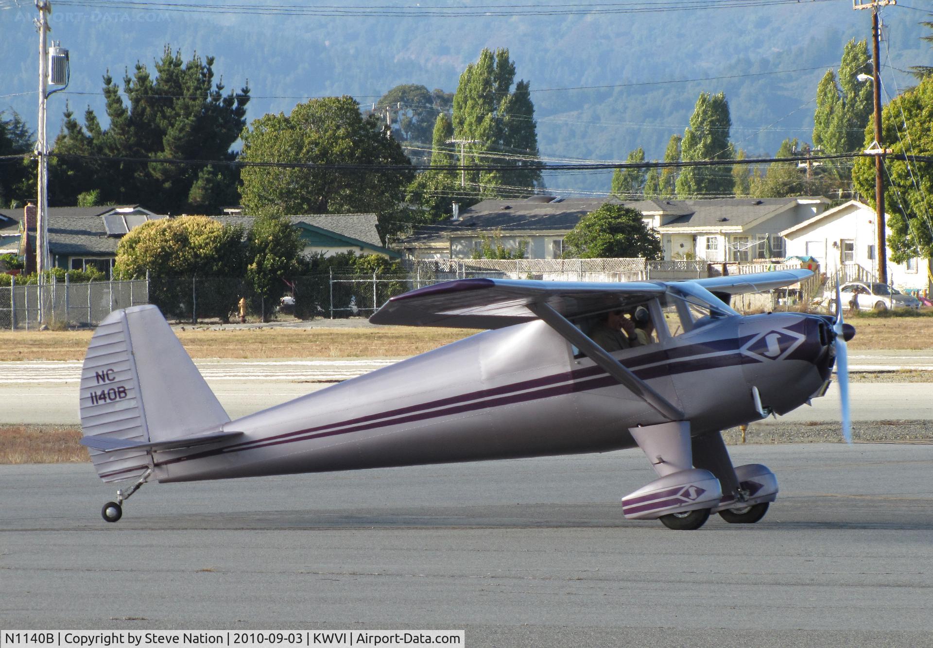 N1140B, 1947 Luscombe 8A C/N 5767, Beautiful 1947 Luscombe 8A painted as NC1140B taxiing @ Watsonville Fly-In