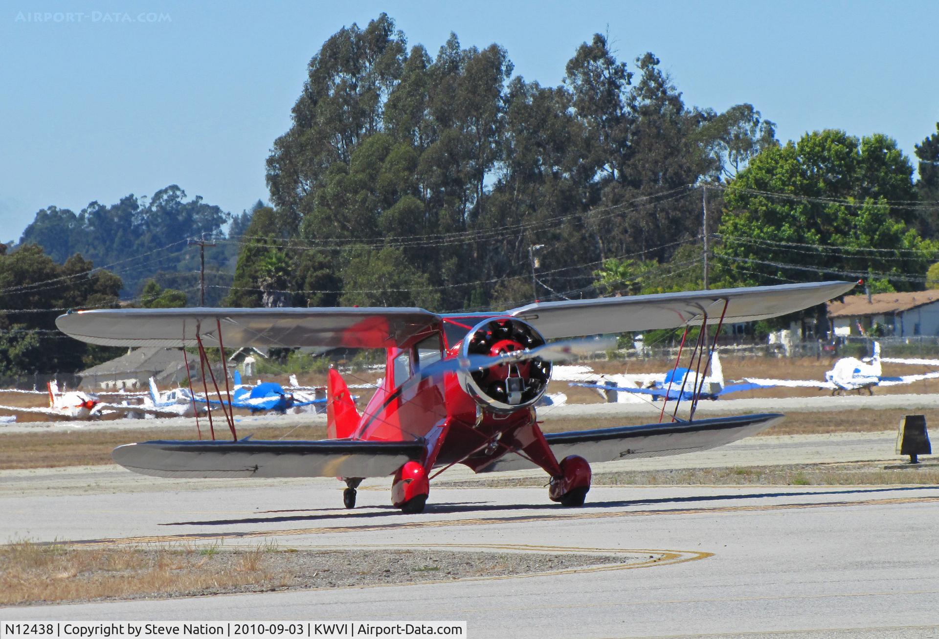 N12438, 1932 Waco QDC C/N 3579, 1932 Waco QDC painted as NC12438 taxiing @ Watsonville Fly-In
