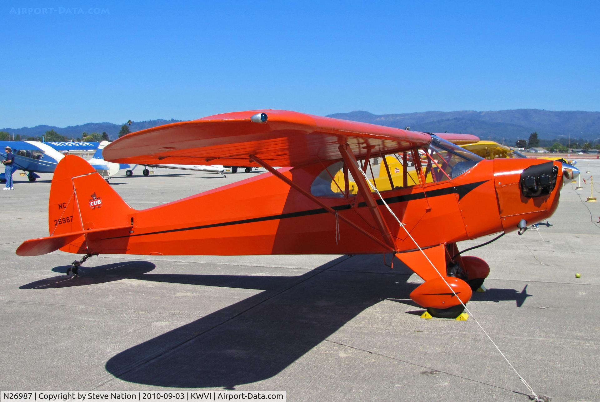 N26987, 1940 Piper J5A Cub Cruiser C/N 5-15, 1940 Piper J5A painted as NC26987 @ Watsonville Fly-In