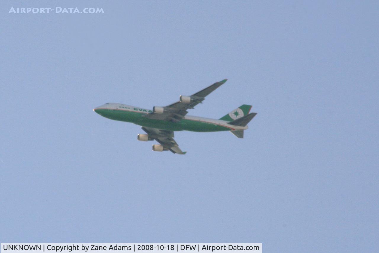 UNKNOWN, Boeing 747 C/N Unknown, EVA Air Cargo on downwind for landing at DFW