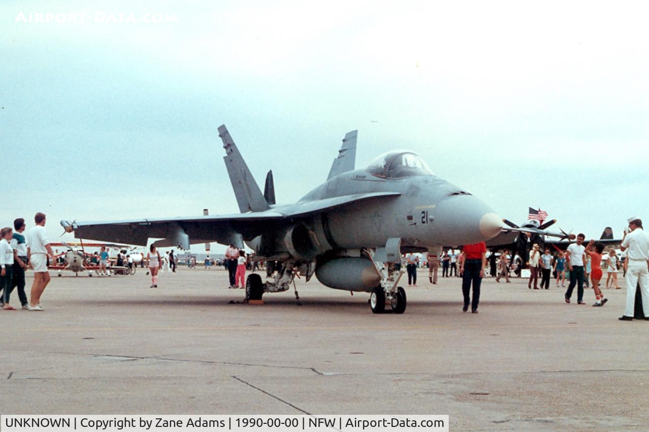 UNKNOWN, Miscellaneous Various C/N unknown, F/A-18 of VX-4 (or VX-9) at the 1990 Carswell AFB Airshow.