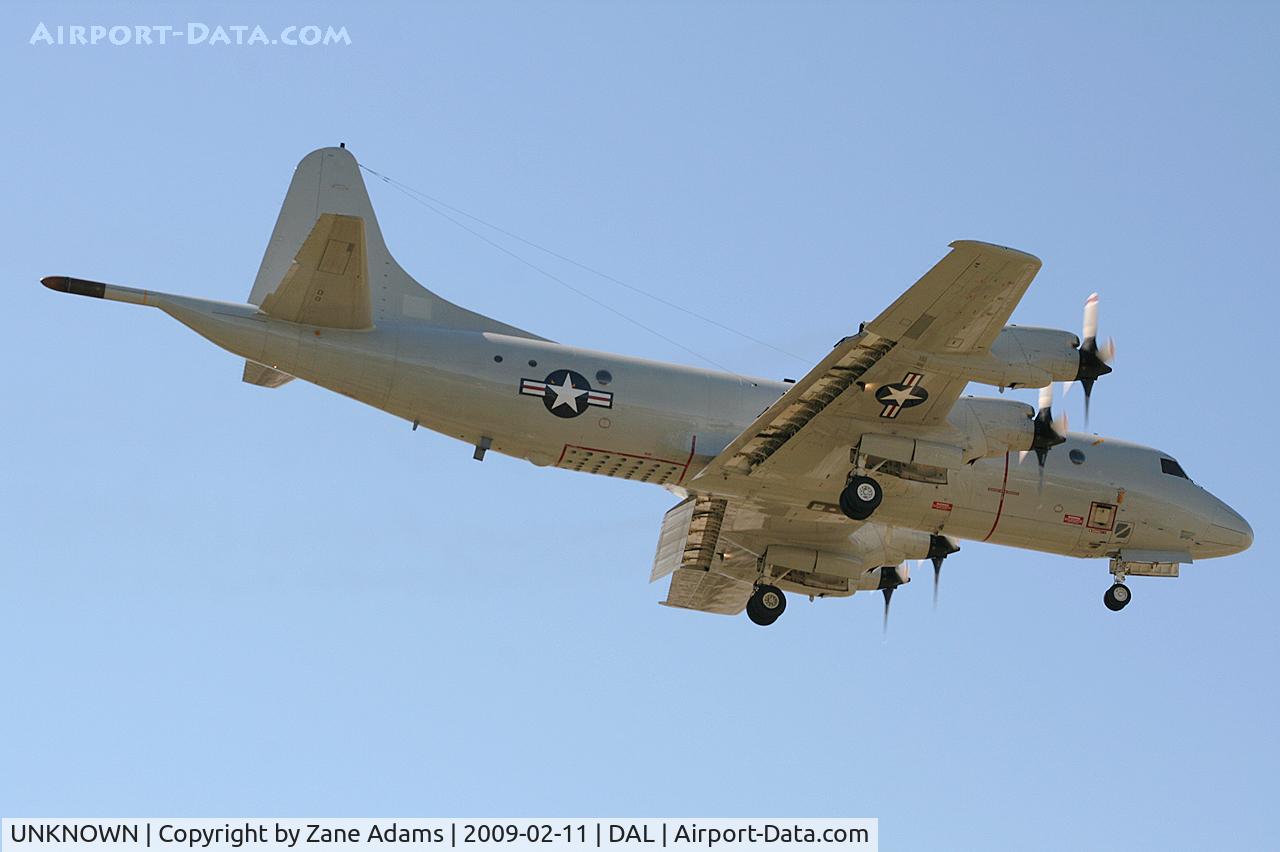 UNKNOWN, Lockheed P-3 Orion C/N unknown, Unmarked P-3 Orion landing at Love Field - Dallas, TX