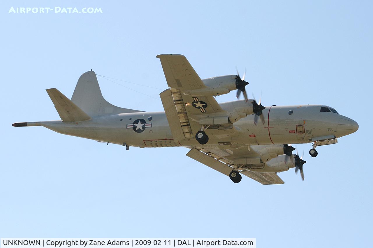 UNKNOWN, Lockheed P-3 Orion C/N unknown, Unmarked P-3 Orion landing at Love Field - Dallas, TX