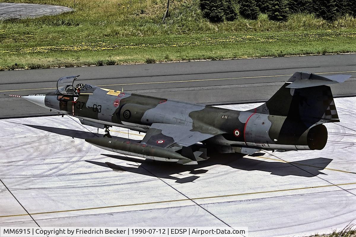MM6915, Aeritalia F-104S-ASA Starfighter C/N 1215, parked at the flightline