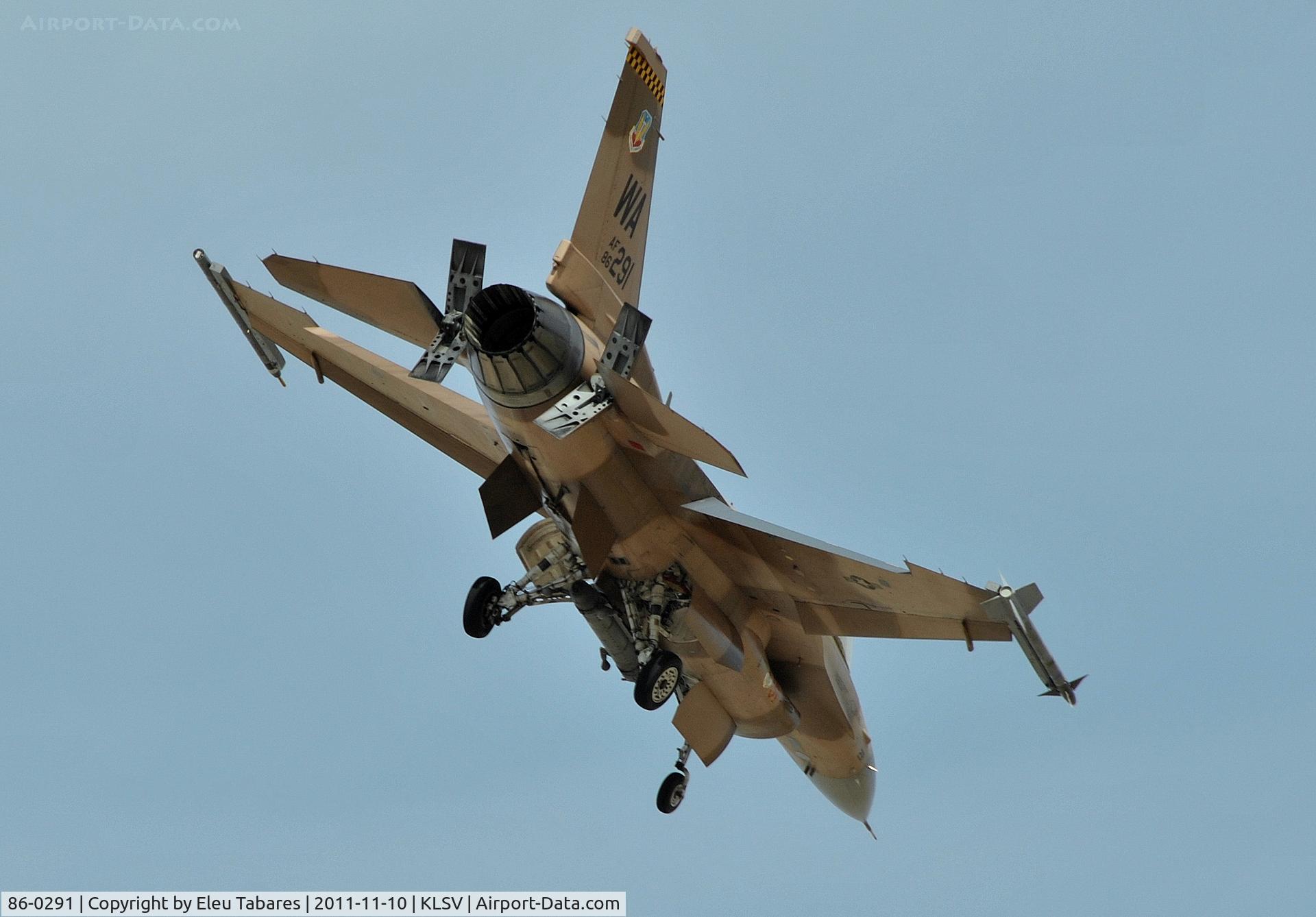 86-0291, 1986 General Dynamics F-16C Fighting Falcon C/N 5C-397, Taken over Nellis Air Force Base, Nevada.