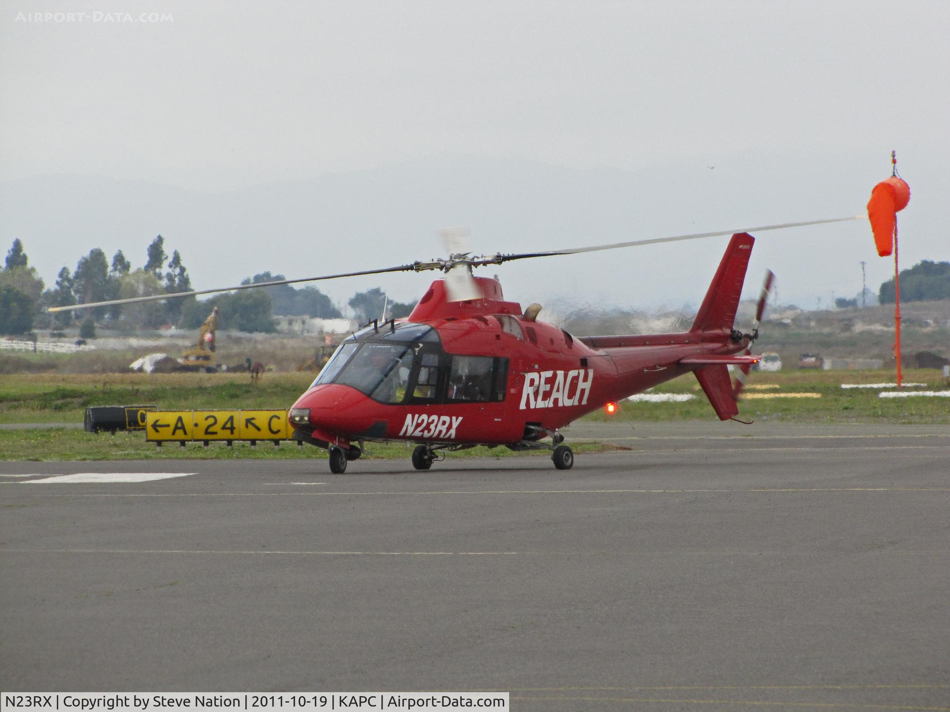 N23RX, Agusta A-109A Hirundo C/N 7205, REACH Air Medical Services (Santa Rosa, CA) Augusta 109 bringing patient to Napa, CA