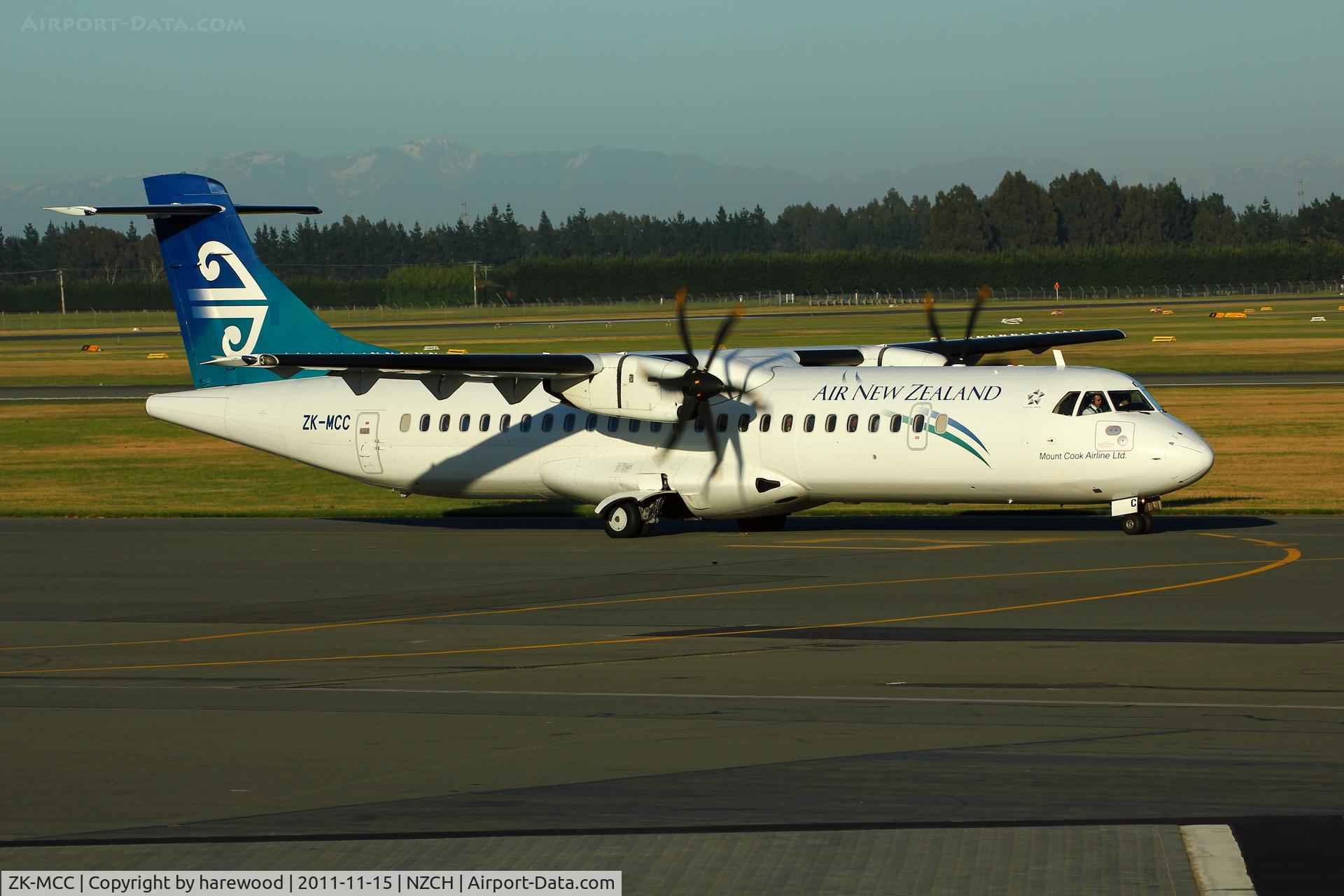 ZK-MCC, 2004 ATR 72-212A C/N 714, Operated by Mt. Cook Airline, subsidiary of Air New Zealand.