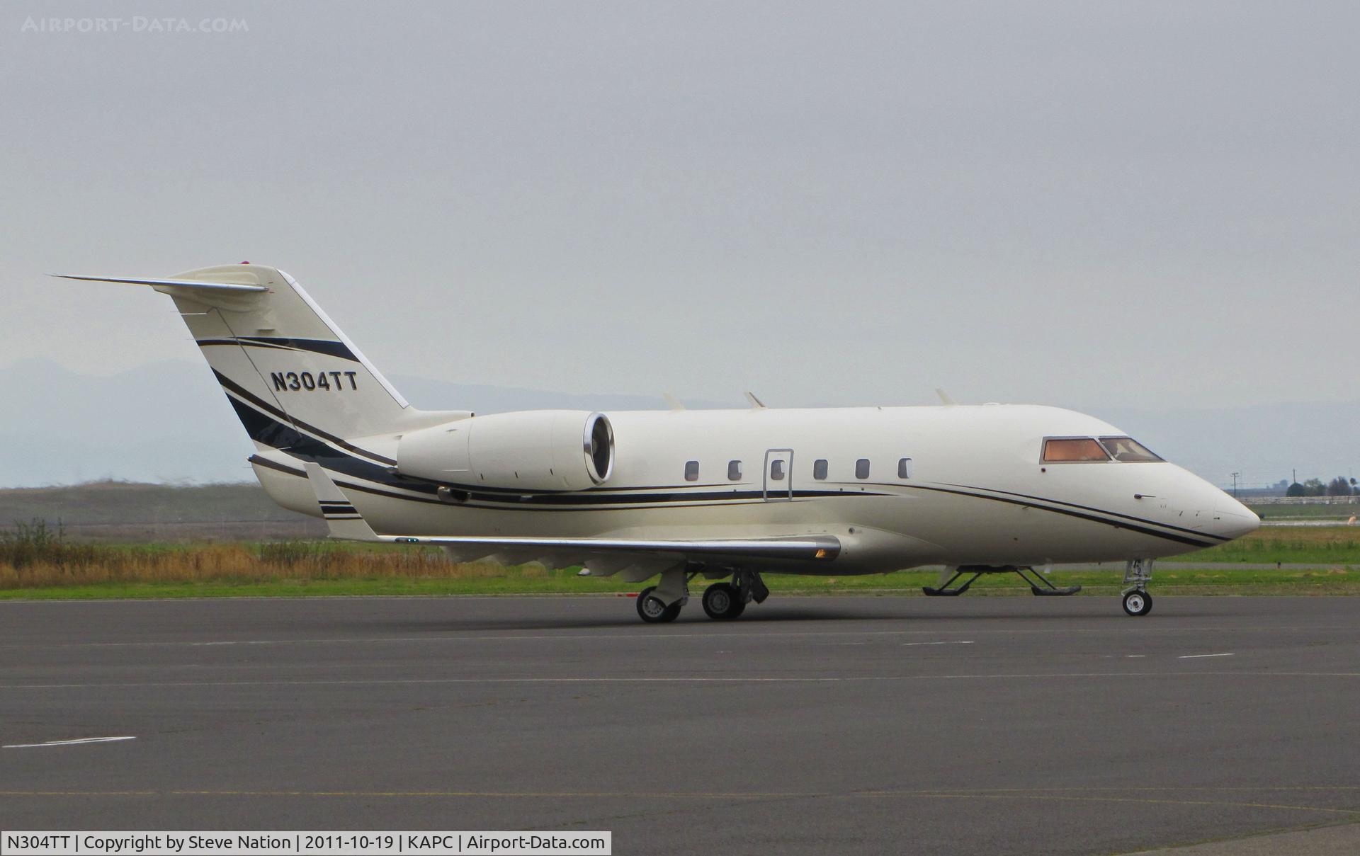 N304TT, 1981 Canadair Challenger 600S (CL-600-1A11) C/N 1033, Montelago Marketing Inc (Mission Hills, KS) CL-600-1A11 Challenger with winglets departing at Napa, CA