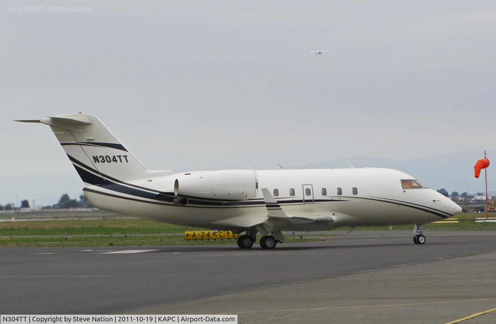 N304TT, 1981 Canadair Challenger 600S (CL-600-1A11) C/N 1033, Montelago Marketing Inc (Mission Hills, KS) CL-600-1A11 Challenger with winglets departing Napa, CA
