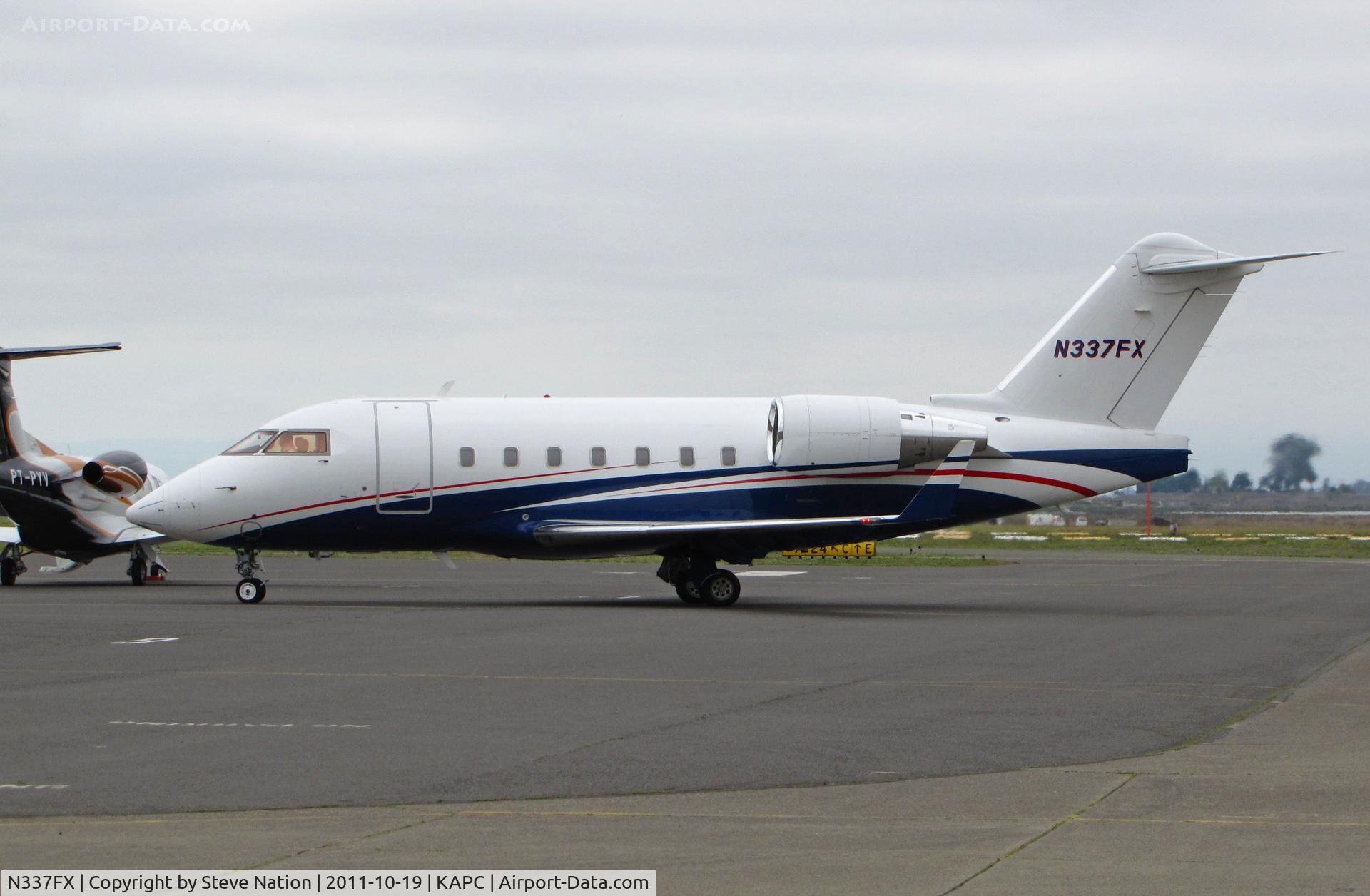 N337FX, 2006 Bombardier Challenger 604 (CL-600-2B16) C/N 5647, Flexjets 2006 CL-600-2B16 Challenger arriving at Napa, CA