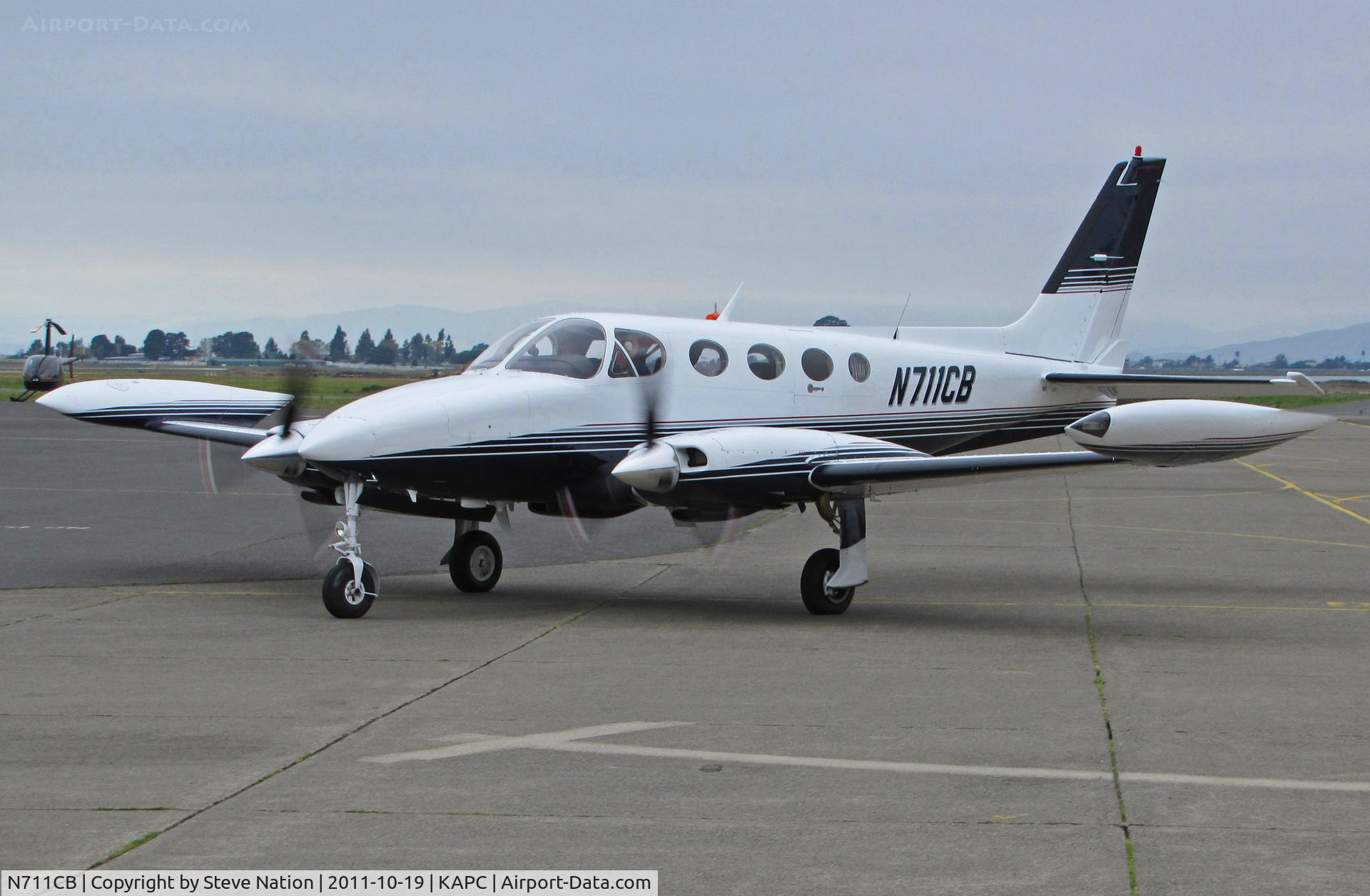 N711CB, 1979 Cessna 340A C/N 340A0913, SLO Air Group LLC, SLO, CA 1979 Cessna 340A RAM taxiing at Napa, CA
