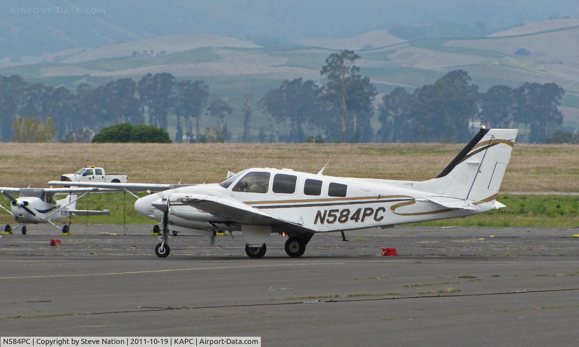 N584PC, 2007 Hawker Beechcraft Corp G58 Baron C/N TH-2211, Paramount Citrus Assoc (Dinuba, CA) 2007 Hawker Beechcraft 2007 G58 Baron departing Napa, CA
