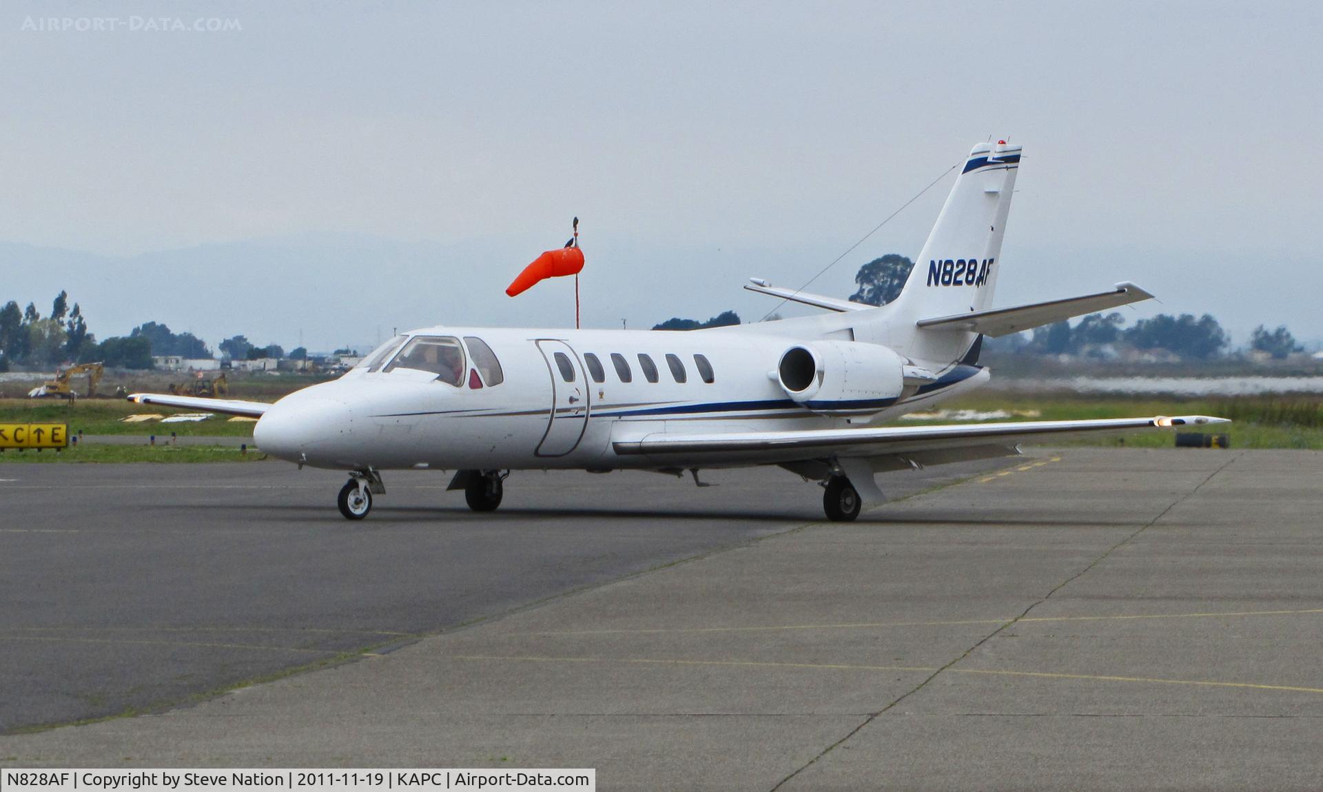N828AF, 1985 Cessna S550 Citation IIS C/N S550-0067, Tarbert Aviation (Indianapolis, IN) 1985 Cessna S550 arriving at Napa, CA