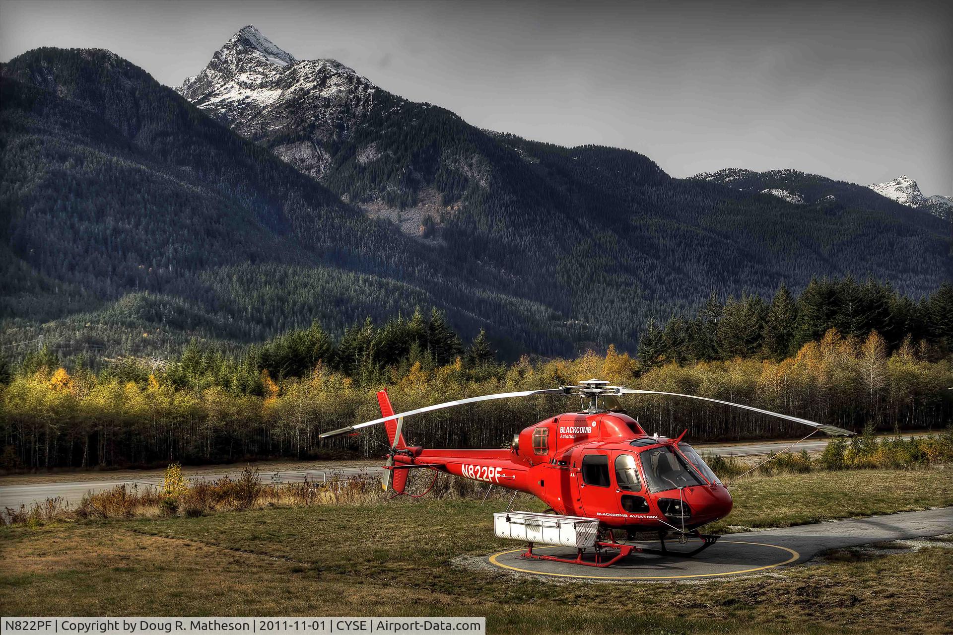 N822PF, 1998 Eurocopter AS-355N Twinstar C/N 5662, Taken at Squamish BC