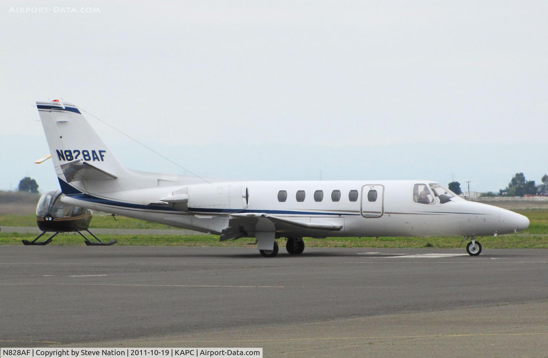 N828AF, 1985 Cessna S550 Citation IIS C/N S550-0067, Tarbert Aviation (Indianapolis, IN) 1985 Cessna S550 departing Napa, CA