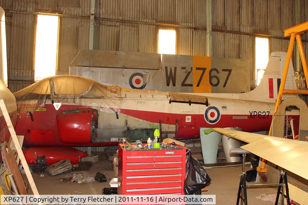 XP627, BAC 84 Jet Provost T.4 C/N PAC/W/16899, at North East Air Museum at Washington , UK