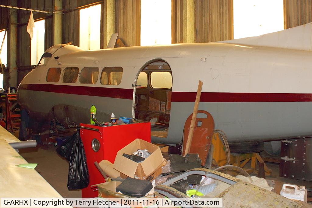 G-ARHX, 1961 De Havilland DH-104 Dove 8 C/N 04513, at North East Air Museum at Washington , UK
