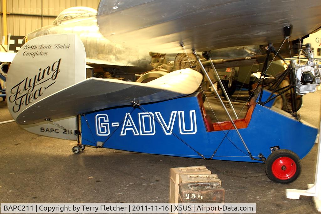 BAPC211, Mignet HM.14 Pou-du-Ciel C/N BAPC.211, 1930s Replica Flying Flea at North East Air Museum at Washington , UK