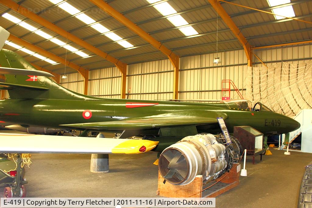 E-419, Hawker Hunter F.51 C/N 41H-680278, at North East Air Museum at Washington , UK