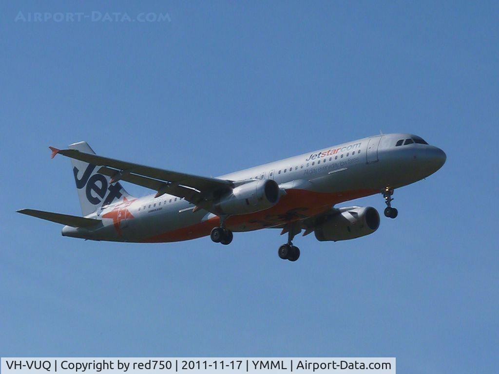 VH-VUQ, 2008 Boeing 737-8FE C/N 36605, Victor Uniform Quebec approaching rwy27 at MEL