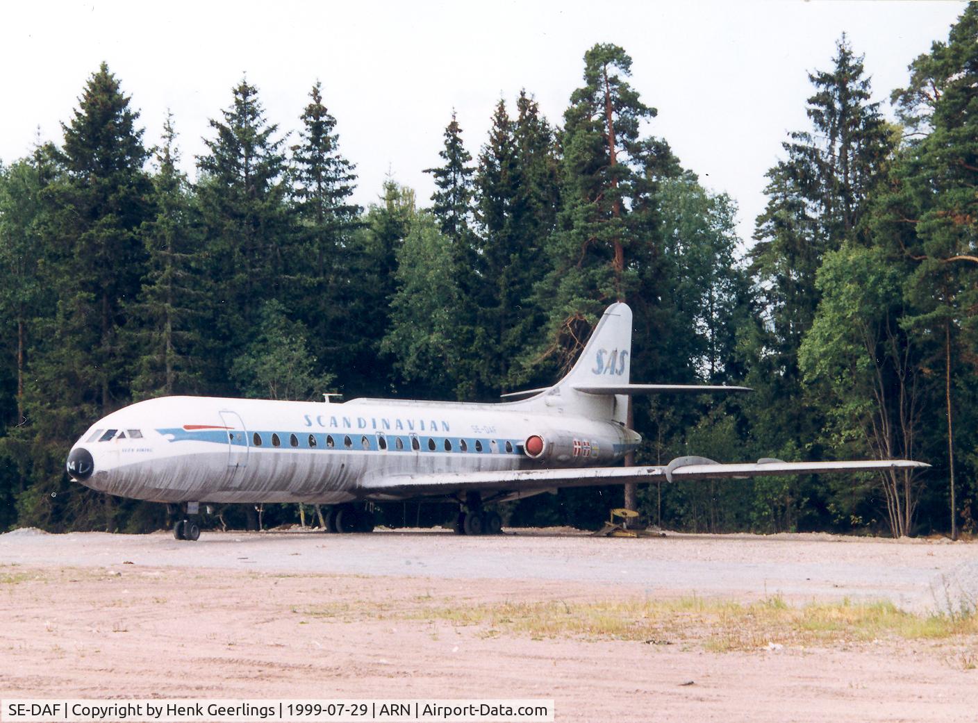 SE-DAF, 1962 Sud Aviation SE-210 Caravelle III C/N 112, SAS ex , Derelict at STO - Arlanda Airport