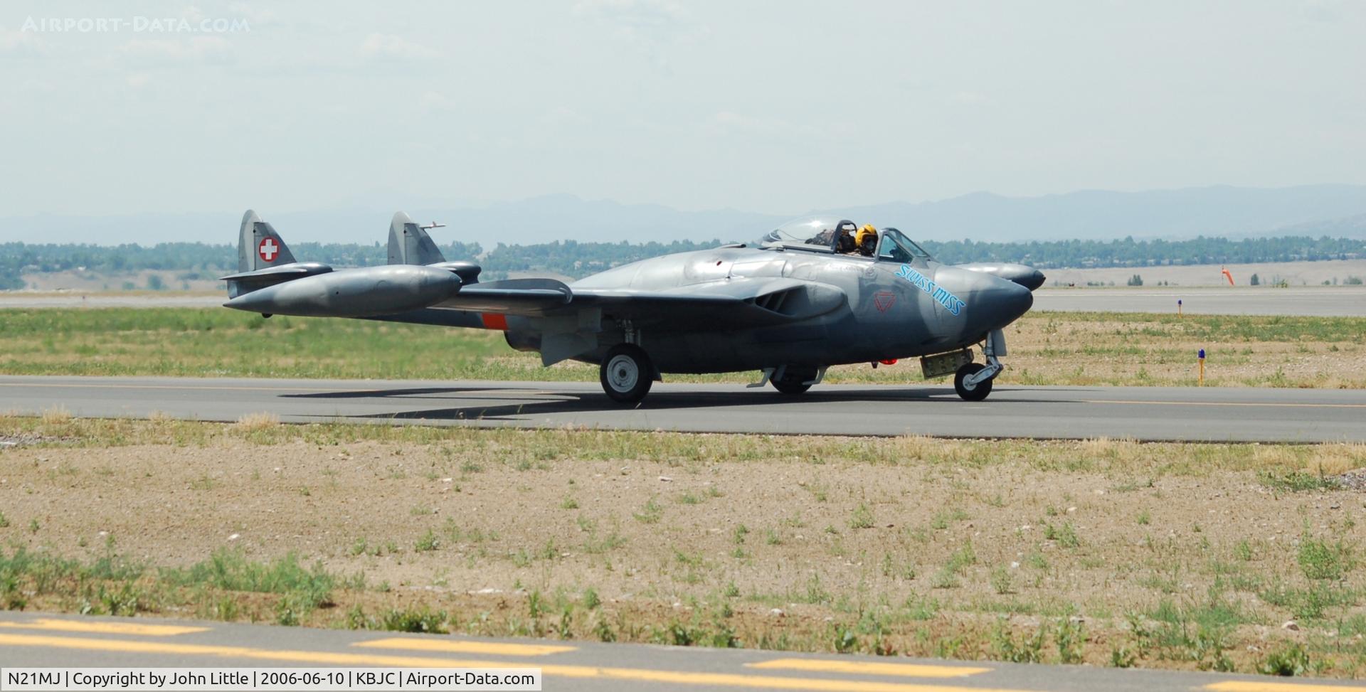 N21MJ, De Havilland (F+W Emmen) Venom FB50 (DH-112) C/N 737, Swisss