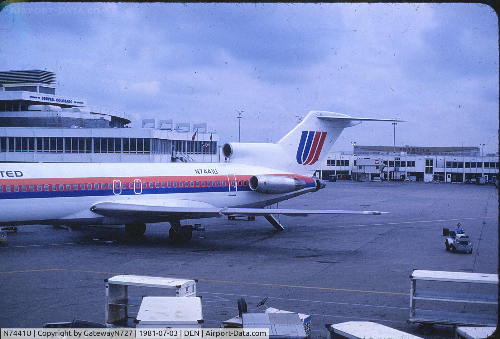 N7441U, 1979 Boeing 727-222 C/N 21895, N7441U at Stapleton.