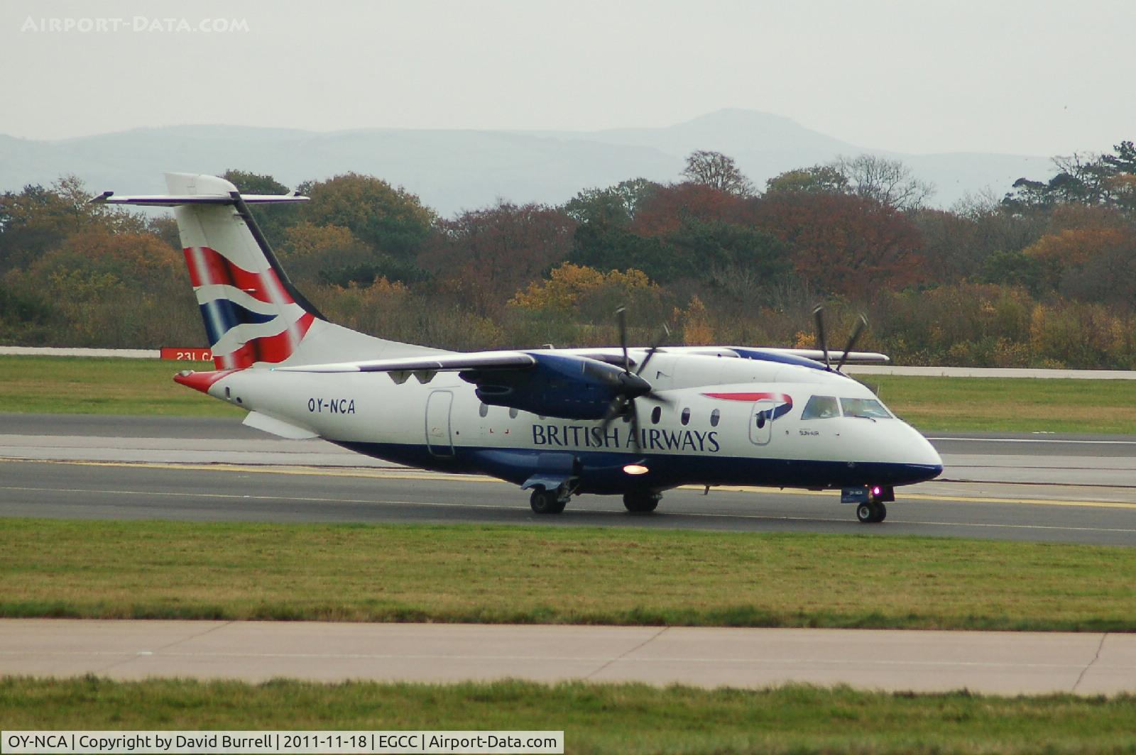 OY-NCA, 1995 Dornier 328-100 (C-146A Wolfhound) C/N 3047, British Airways Dornier taxiing - Manchester Airport