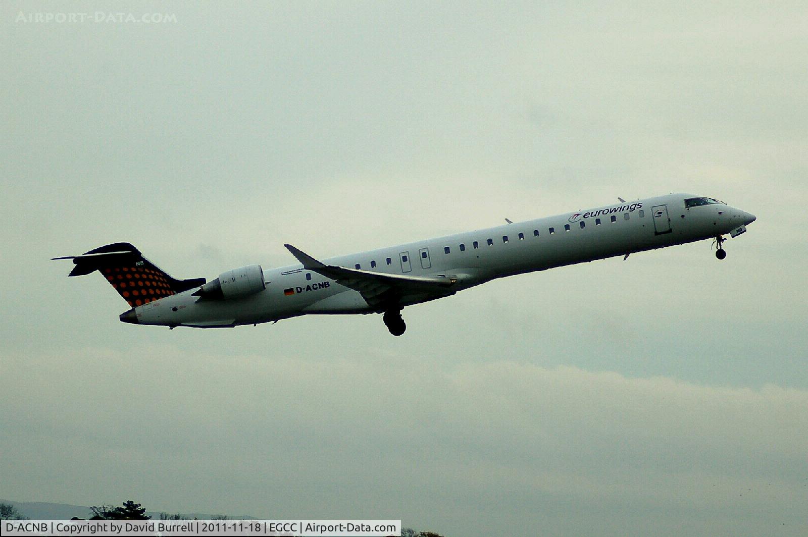D-ACNB, 2009 Bombardier CRJ-900ER (CL-600-2D24) C/N 15230, Eurowings Canadair CL-600 2D24 Regional Jet CRJ-900ER taking off - Manchester Airport