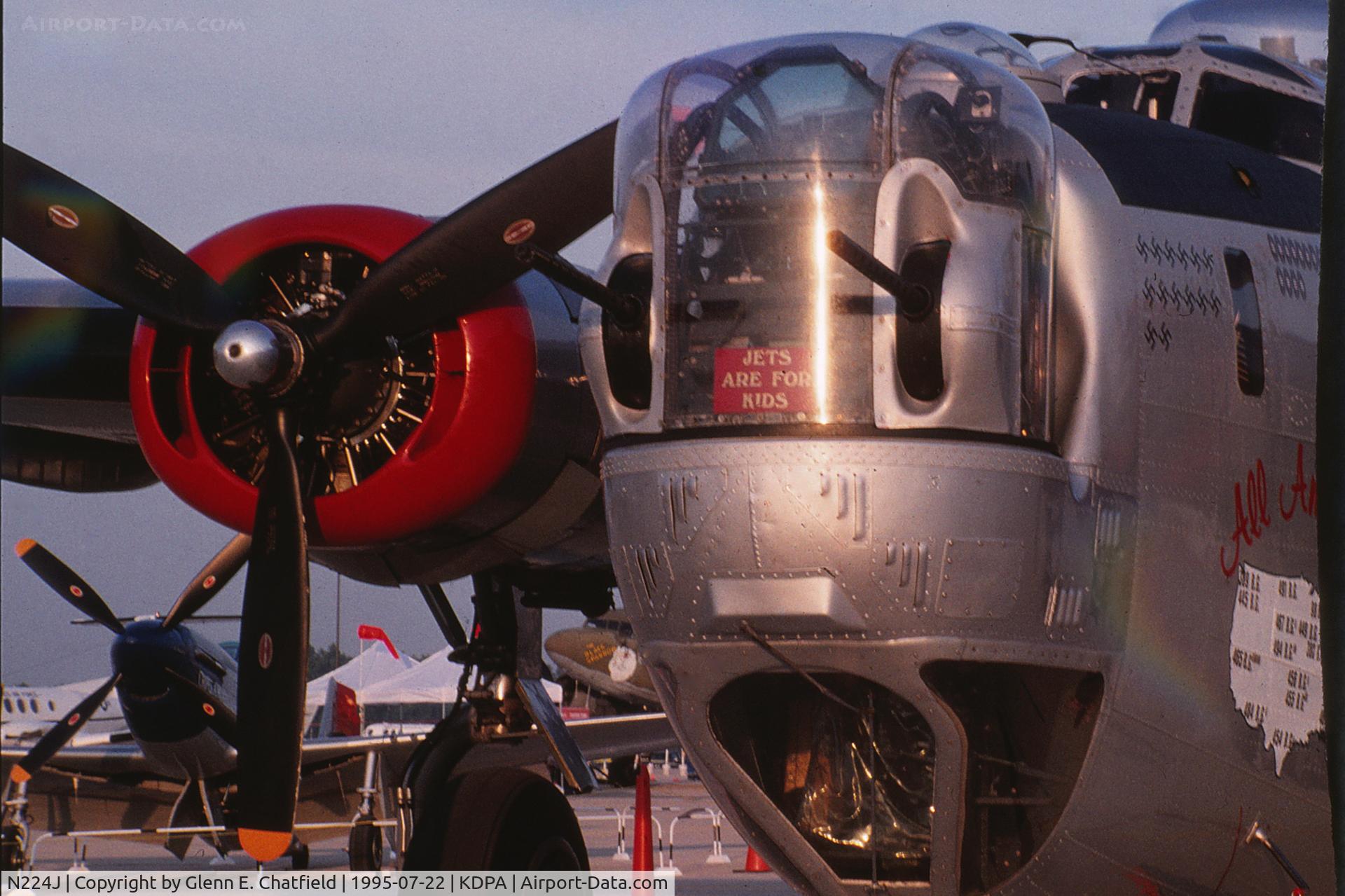N224J, 1944 Consolidated B-24J-85-CF Liberator C/N 1347 (44-44052), Early morning nose shot
