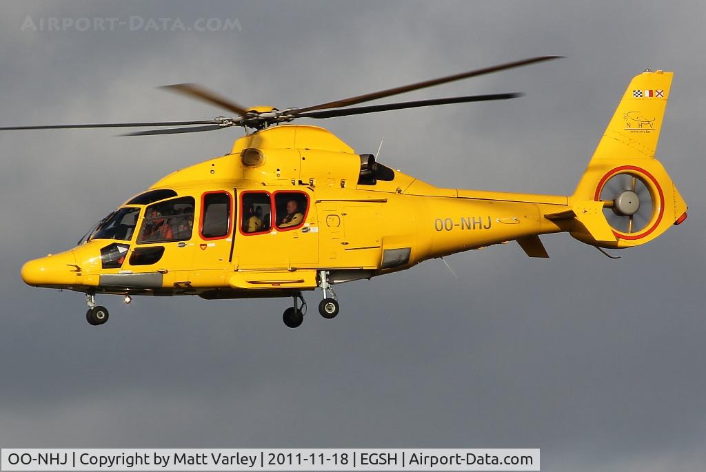 OO-NHJ, 2009 Eurocopter EC-155B-1 C/N 6842, Climbing out of EGSH.