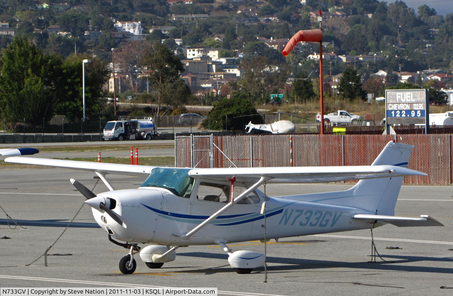 N733GV, 1976 Cessna 172N C/N 17268292, 1976 Cessna 172N in from Palmdale at San Carlos, CA