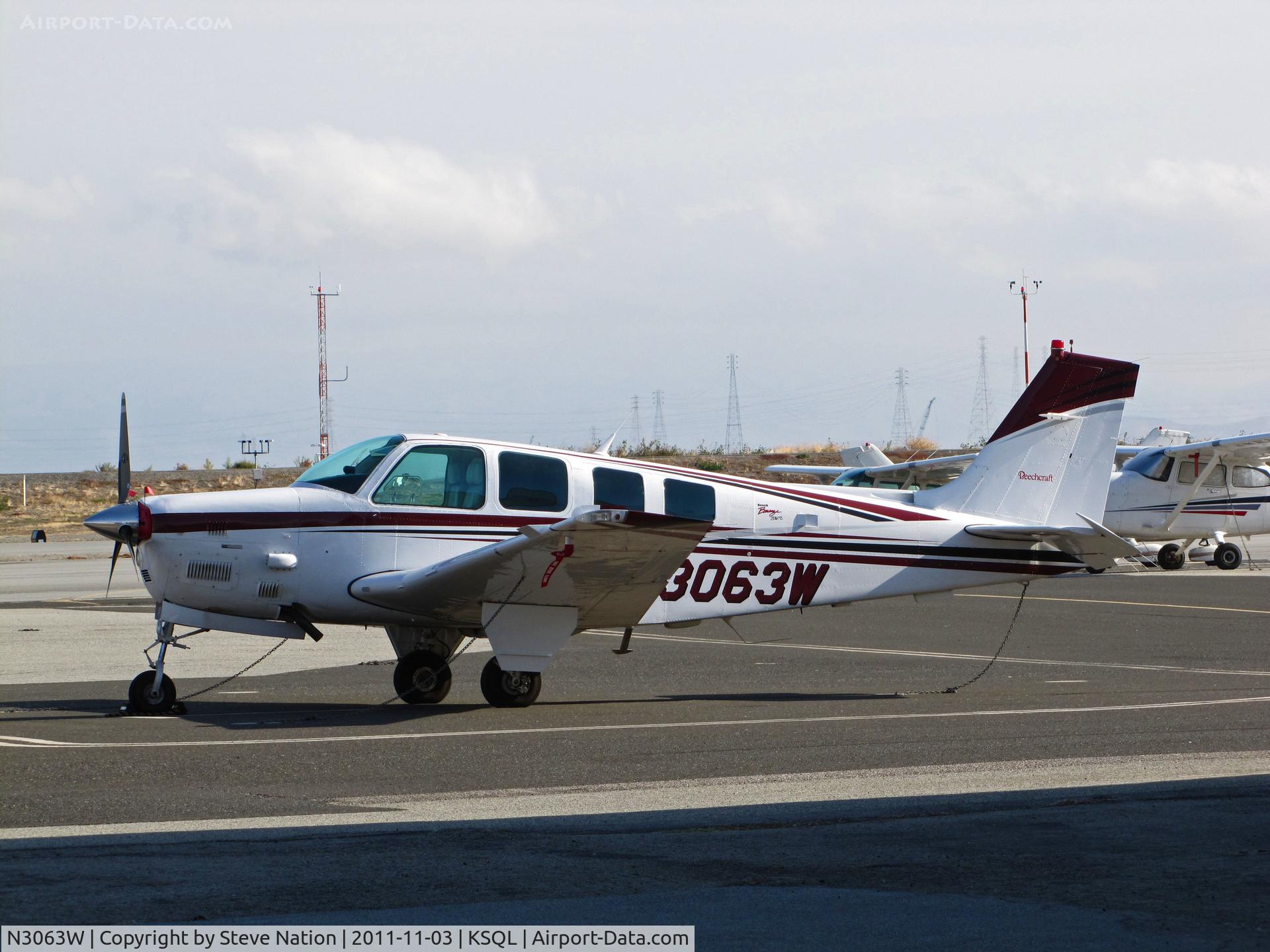 N3063W, 1998 Raytheon Aircraft Company B36TC Bonanza C/N EA-625, Locally-based 1998 Raytheon Beechcraft B36TC @ San Carlos, CA
