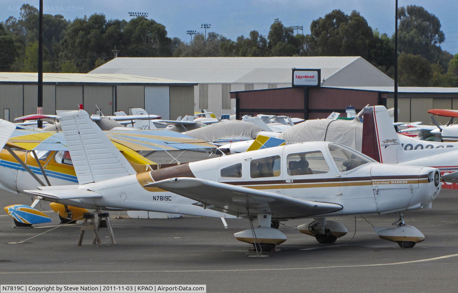 N7819C, 1975 Piper PA-28-151 C/N 28-7615064, Locally-based 1975 Piper PA-28-151 Cherokee at Palo Alto, CA (minus prop)