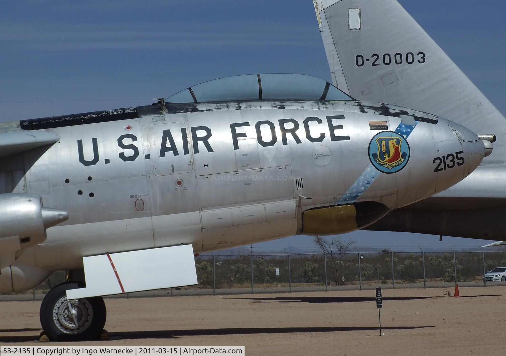 53-2135, 1953 Douglas-Tulsa EB-47E-55-DT Stratojet C/N 44481, Boeing (Douglas) EB-47E Stratojet at the Pima Air & Space Museum, Tucson AZ