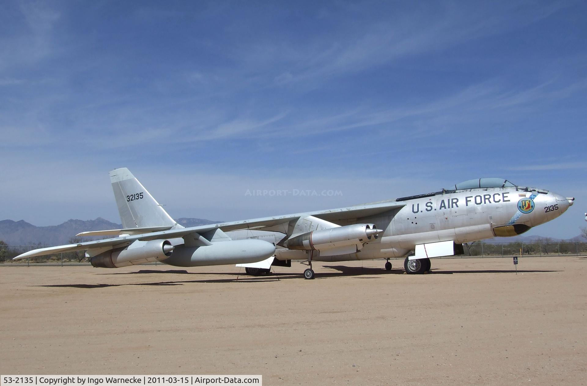 53-2135, 1953 Douglas-Tulsa EB-47E-55-DT Stratojet C/N 44481, Boeing (Douglas) EB-47E Stratojet at the Pima Air & Space Museum, Tucson AZ