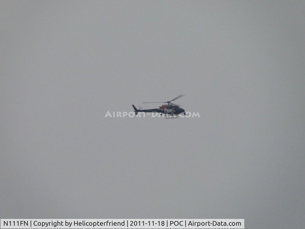 N111FN, 1987 Eurocopter AS-350B-2 Ecureuil Ecureuil C/N 2060, High orbit filming plane crash at LA County Fairplex east of Brackett