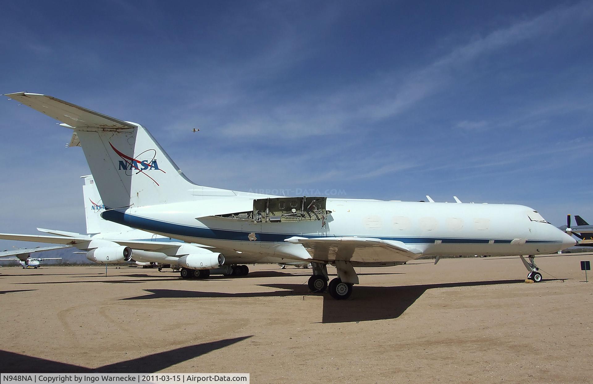 N948NA, 1978 Grumman G-1159 Gulfstream II C/N 222, Grumman G-1159 Gulfstream II (minus engines) at the Pima Air & Space Museum, Tucson AZ