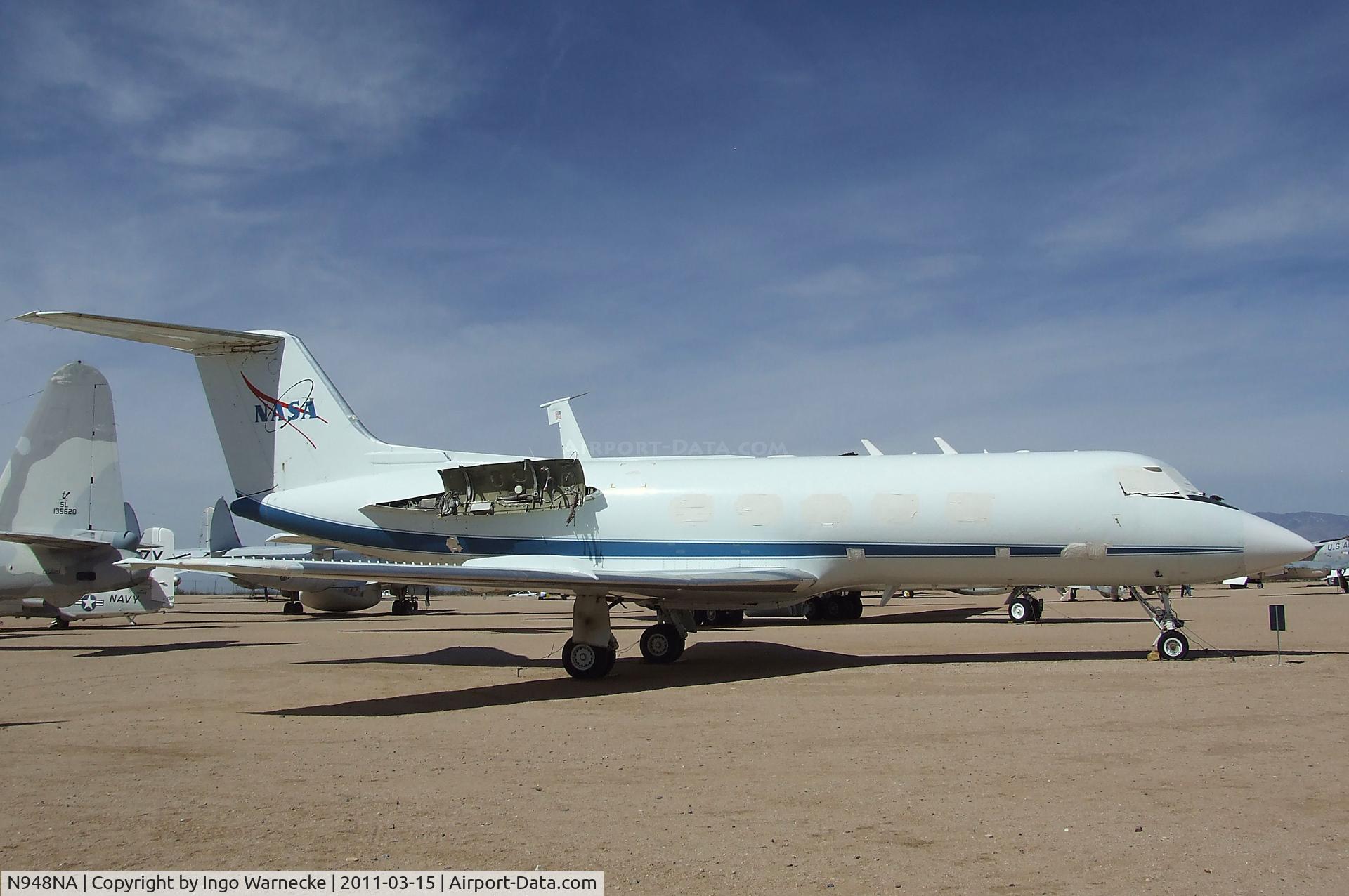 N948NA, 1978 Grumman G-1159 Gulfstream II C/N 222, Grumman G-1159 Gulfstream II (minus engines) at the Pima Air & Space Museum, Tucson AZ