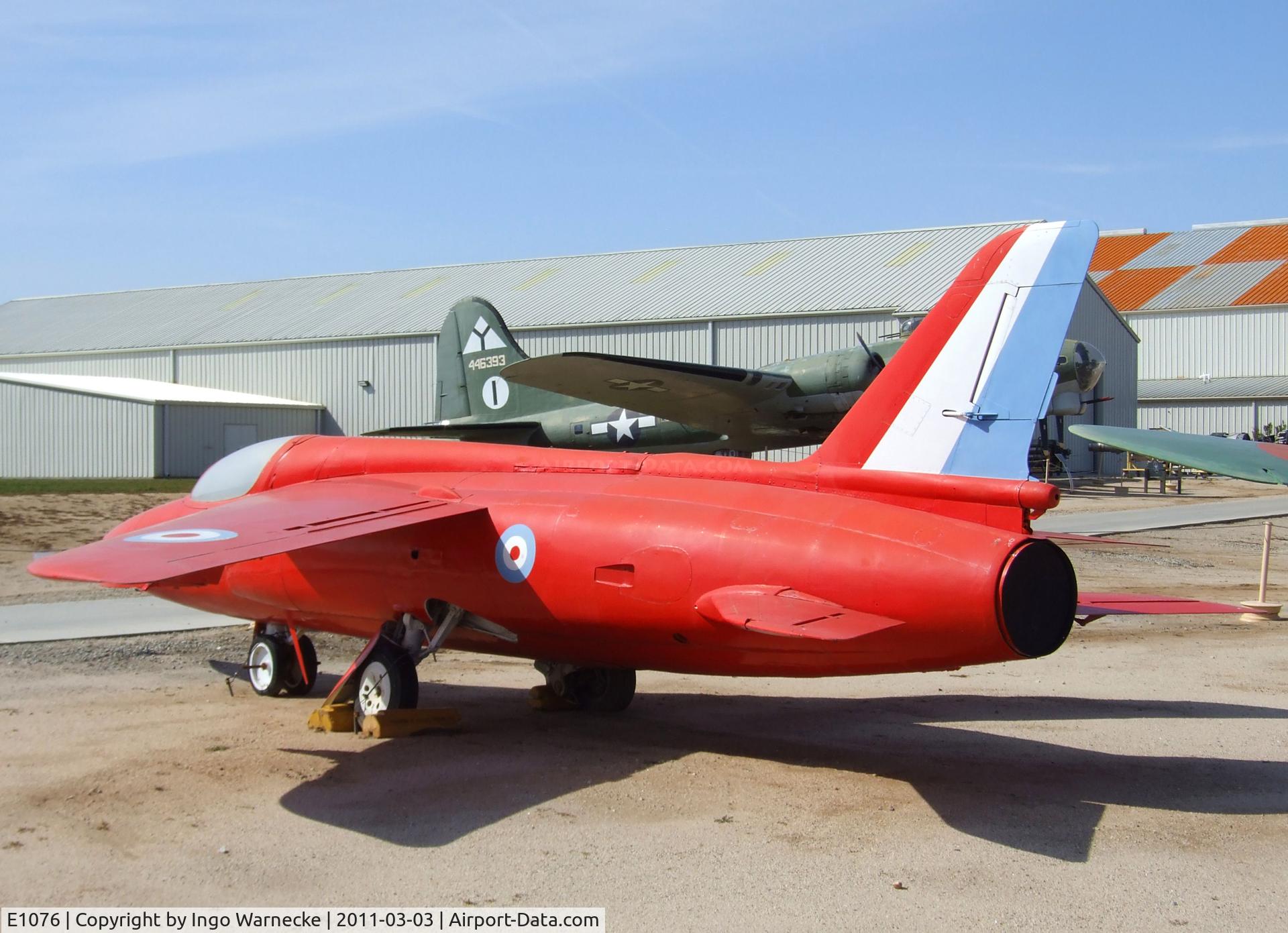 E1076, Hindustan Gnat F1 C/N GT006, Folland (Hindustan) Fo-141 Gnat F1 at the March Field Air Museum, Riverside CA