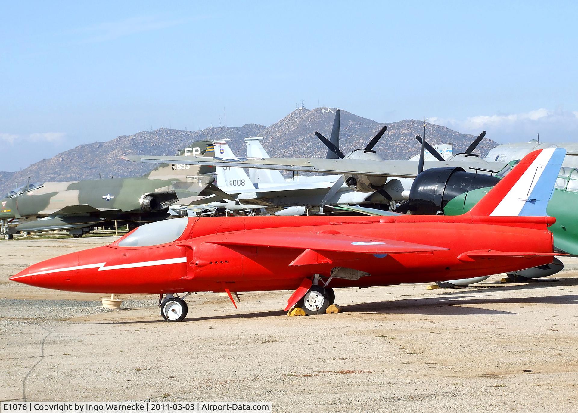 E1076, Hindustan Gnat F1 C/N GT006, Folland (Hindustan) Fo-141 Gnat F1 at the March Field Air Museum, Riverside CA