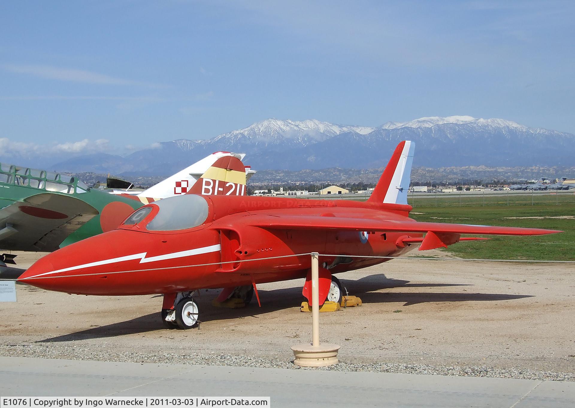 E1076, Hindustan Gnat F1 C/N GT006, Folland (Hindustan) Fo-141 Gnat F1 at the March Field Air Museum, Riverside CA