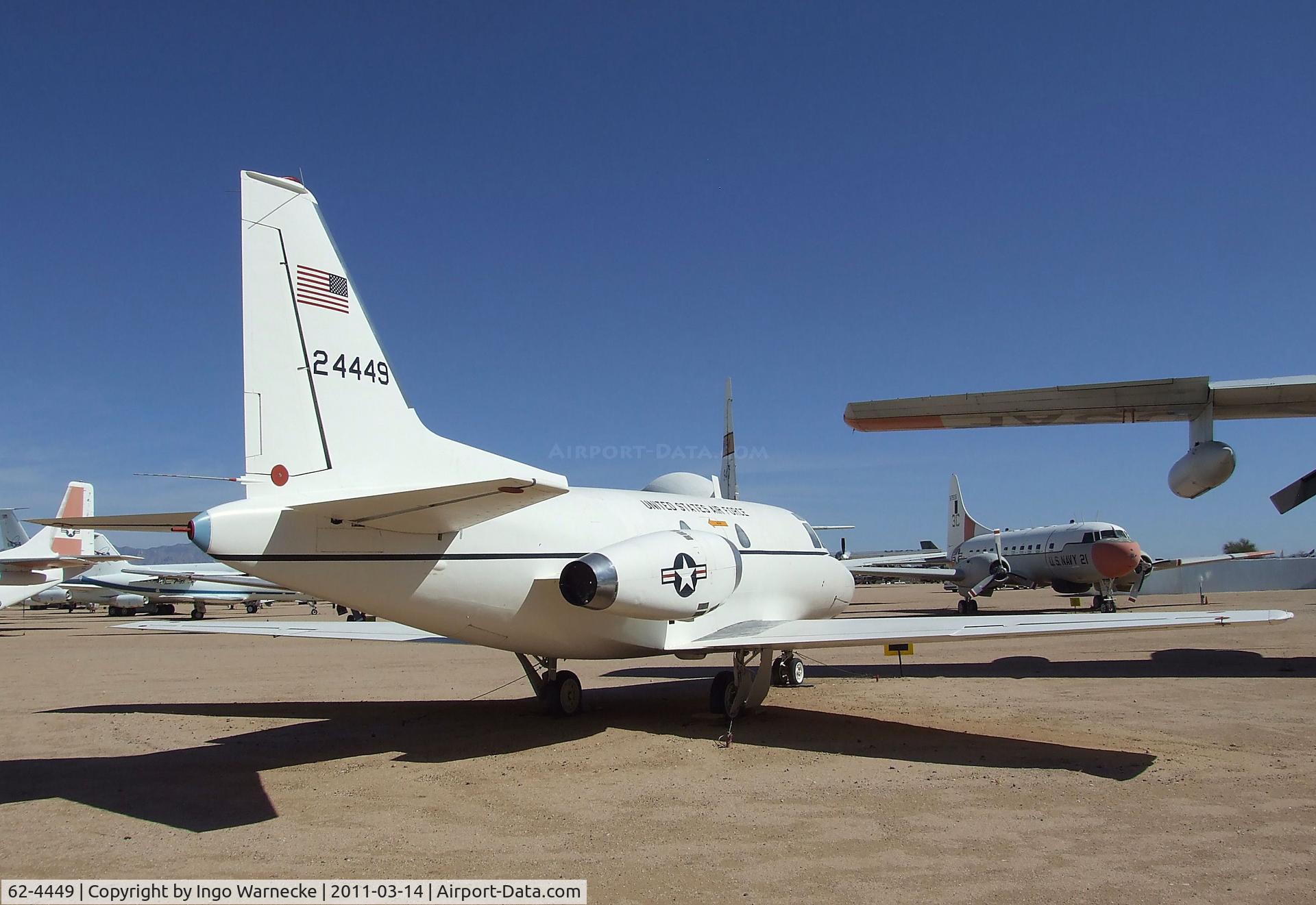 62-4449, 1962 North American CT-39A Sabreliner C/N 276-2, North American CT-39A Sabreliner at the Pima Air & Space Museum, Tucson AZ