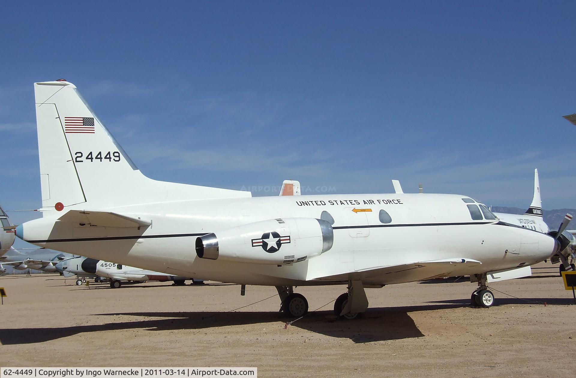 62-4449, 1962 North American CT-39A Sabreliner C/N 276-2, North American CT-39A Sabreliner at the Pima Air & Space Museum, Tucson AZ
