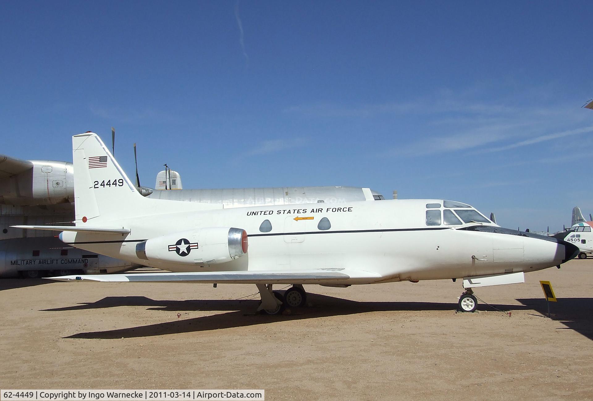 62-4449, 1962 North American CT-39A Sabreliner C/N 276-2, North American CT-39A Sabreliner at the Pima Air & Space Museum, Tucson AZ