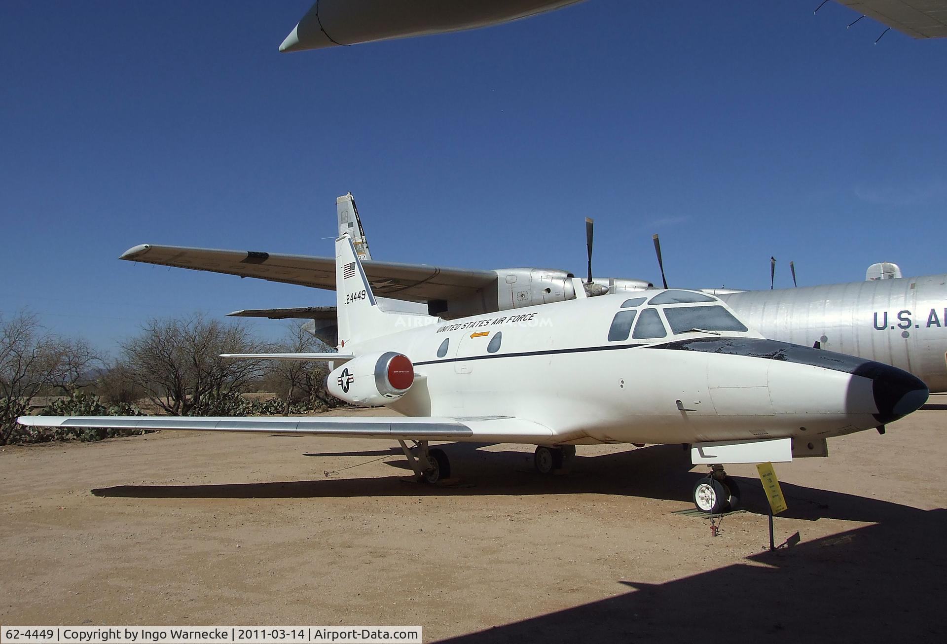 62-4449, 1962 North American CT-39A Sabreliner C/N 276-2, North American CT-39A Sabreliner at the Pima Air & Space Museum, Tucson AZ