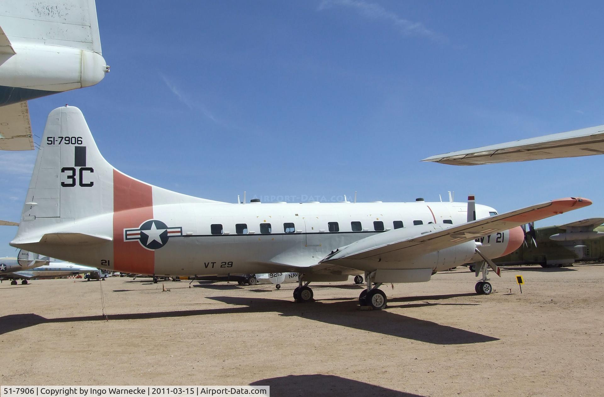 51-7906, 1951 Convair T-29B C/N 240-318, Convair T-29B at the Pima Air & Space Museum, Tucson AZ