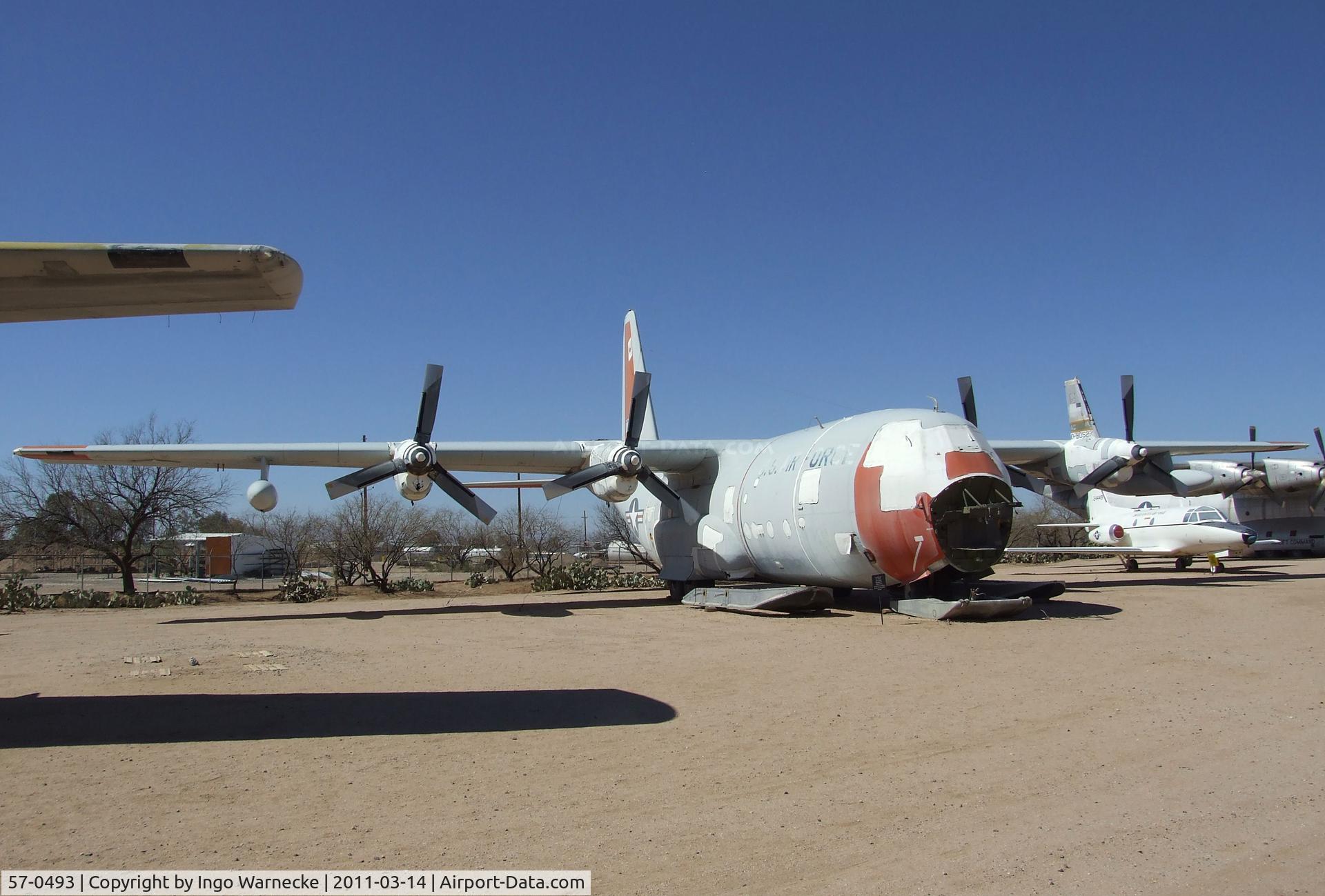 57-0493, 1957 Lockheed C-130D Hercules C/N 182-3200, Lockheed C-130D Hercules at the Pima Air & Space Museum, Tucson AZ