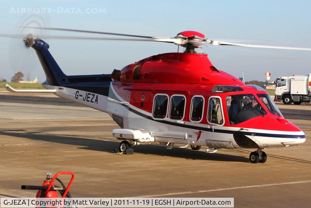 G-JEZA, 2009 AgustaWestland AW-139 C/N 31255, Sat on Stand at skydrift (Bond)