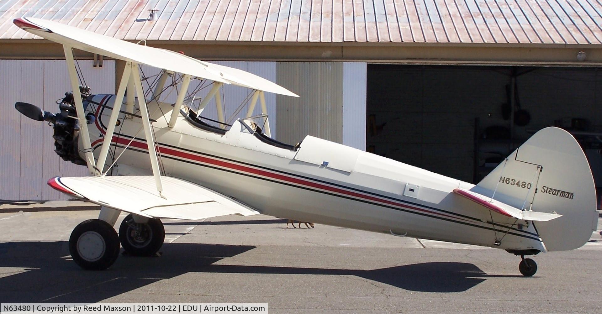 N63480, Boeing A75 C/N 75-5023, University Airport, Davis, CA